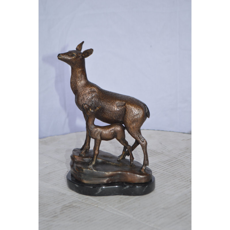 Loon Peak Mother Deer and Her Fawn Bambi Statue Wayfair